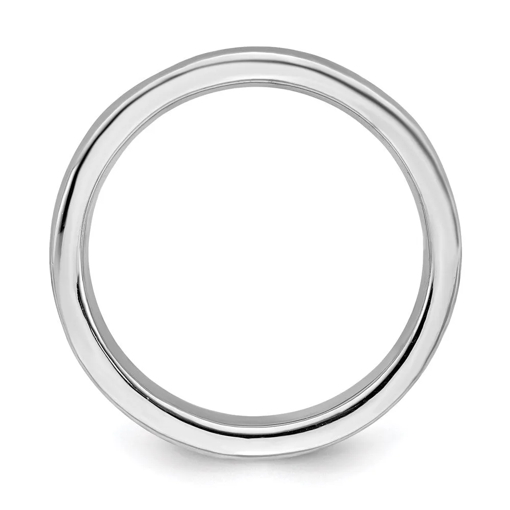 Stackable Expressions Jewelry Sterling Silver Stackable Expressions Rhodium Ring | QSK263