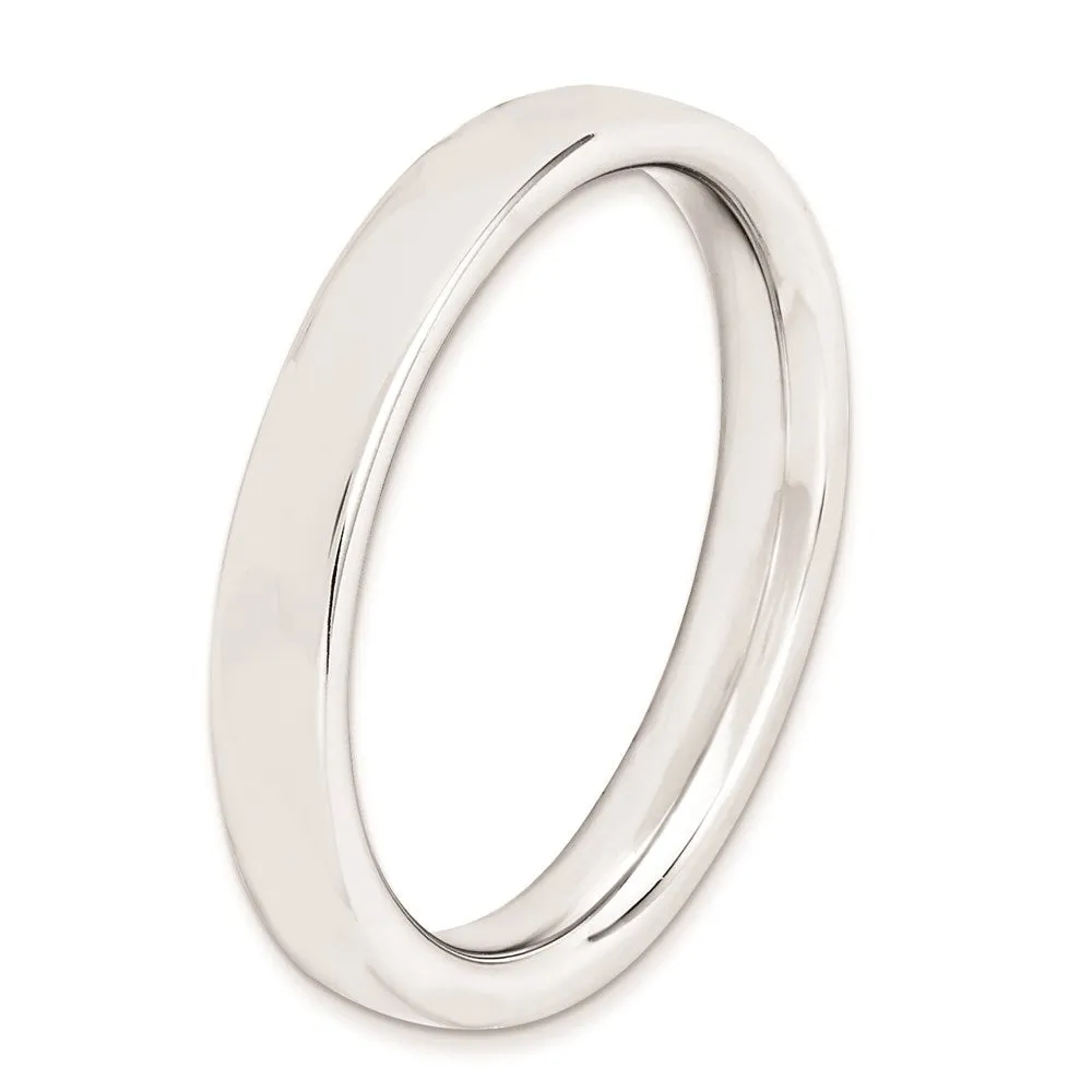 Stackable Expressions Jewelry Sterling Silver Stackable Expressions Rhodium Ring | QSK263