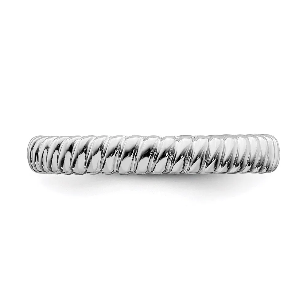 Stackable Expressions Jewelry Sterling Silver Stackable Expressions Rhodium Ring | QSK267
