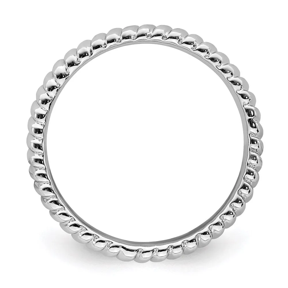 Stackable Expressions Jewelry Sterling Silver Stackable Expressions Rhodium Ring | QSK267