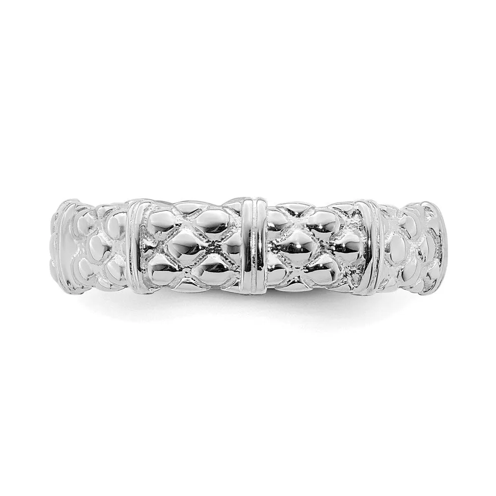 Stackable Expressions Jewelry Sterling Silver Stackable Expressions Rhodium Ring | QSK299