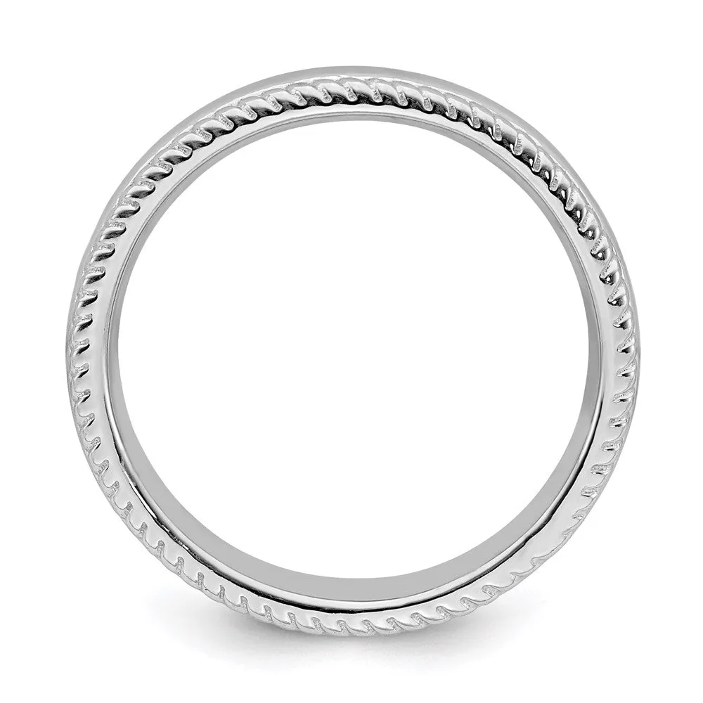 Stackable Expressions Jewelry Sterling Silver Stackable Expressions Rhodium Ring | QSK311