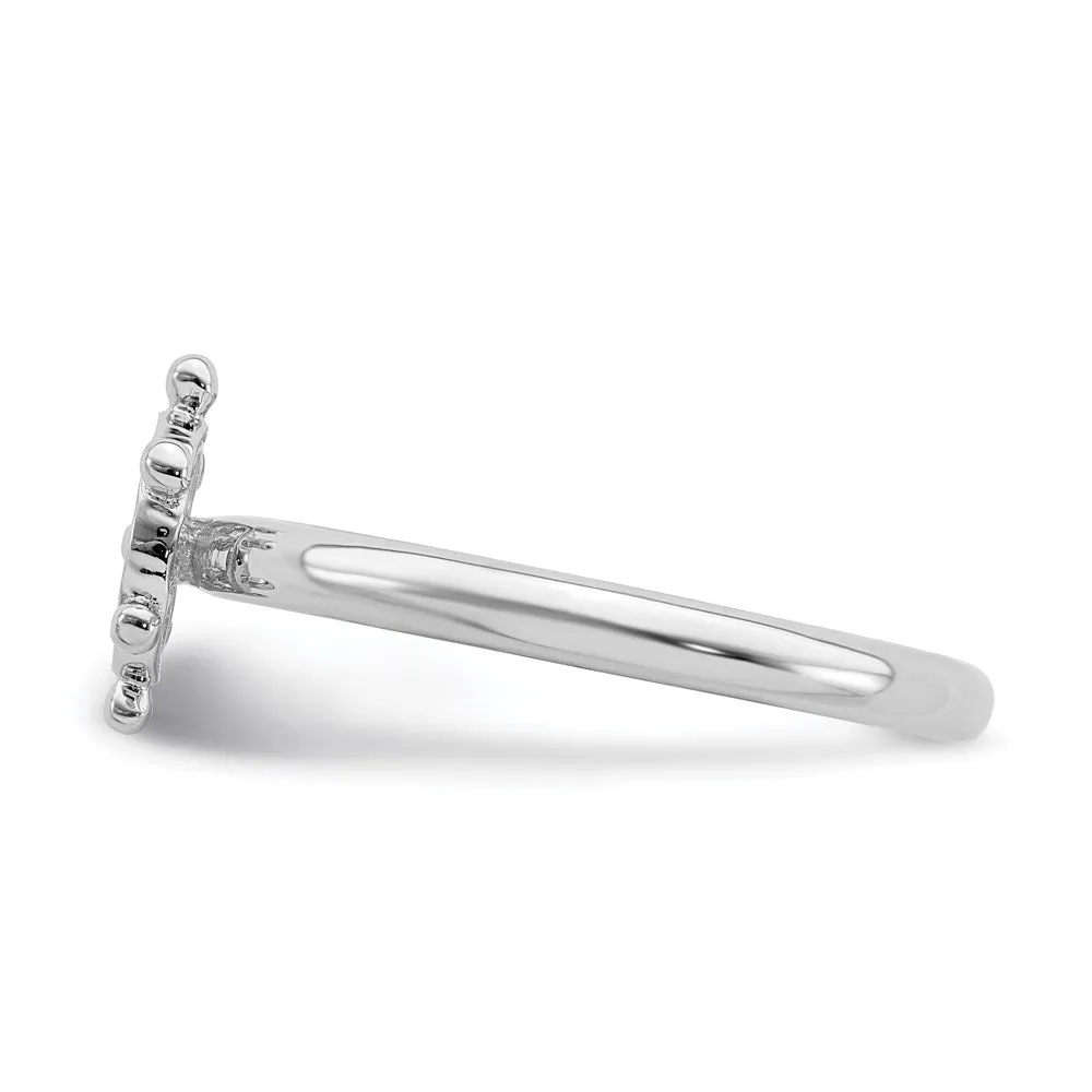 Stackable Expressions Jewelry Sterling Silver Stackable Expressions Rhodium Ship's Wheel Ring | QSK1944