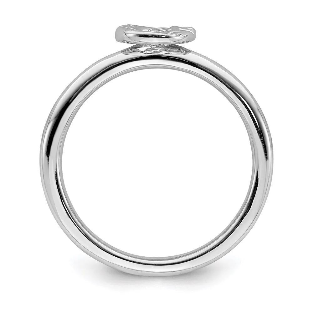 Stackable Expressions Jewelry Sterling Silver Stackable Expressions Rhodium Sun/Moon Ring | QSK1943