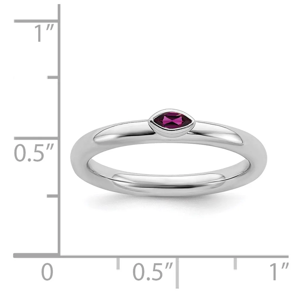 Stackable Expressions Jewelry Sterling Silver Stackable Expressions Rhodolite Garnet Ring | QSK2129