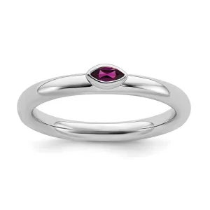 Stackable Expressions Jewelry Sterling Silver Stackable Expressions Rhodolite Garnet Ring | QSK2129
