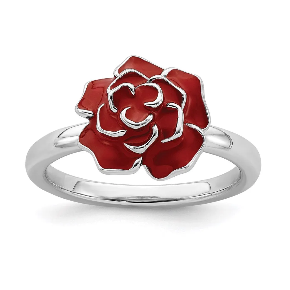 Stackable Expressions Jewelry Sterling Silver Stackable Expressions Rose Ring | QSK932