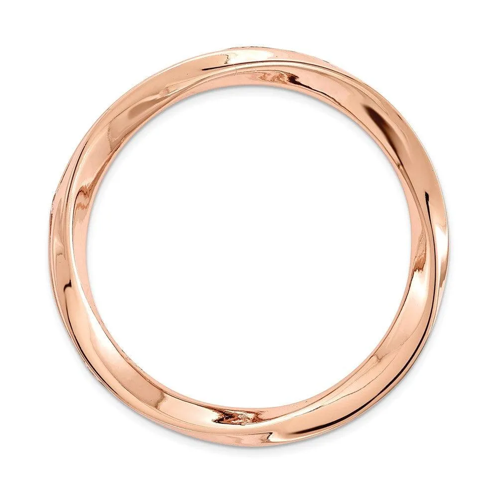 Stackable Expressions Jewelry Sterling Silver Stackable Expressions Rose-tone Large Polished Chain Slide