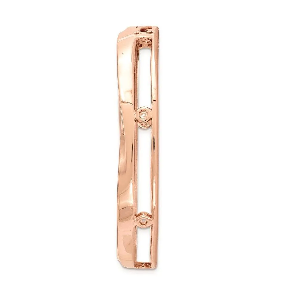 Stackable Expressions Jewelry Sterling Silver Stackable Expressions Rose-tone Large Polished Chain Slide