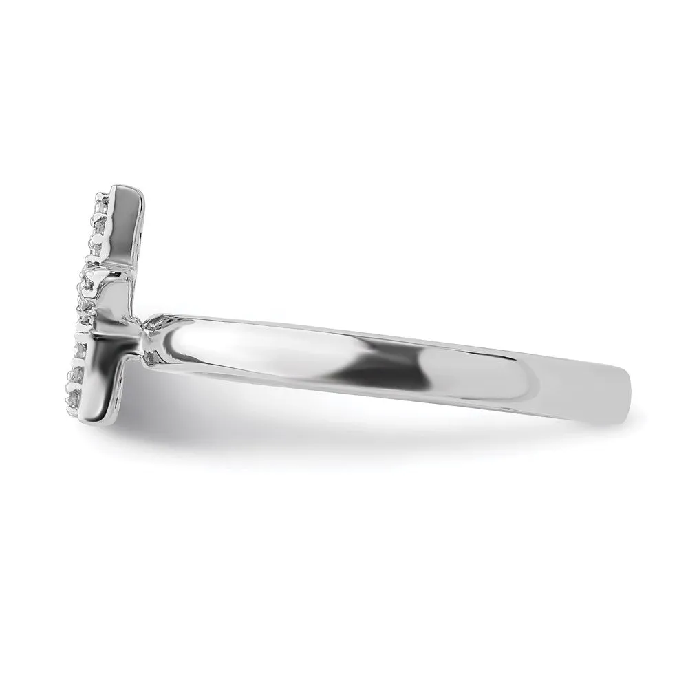 Stackable Expressions Jewelry Sterling Silver Stackable Expressions Star Diamond Ring | QSK337
