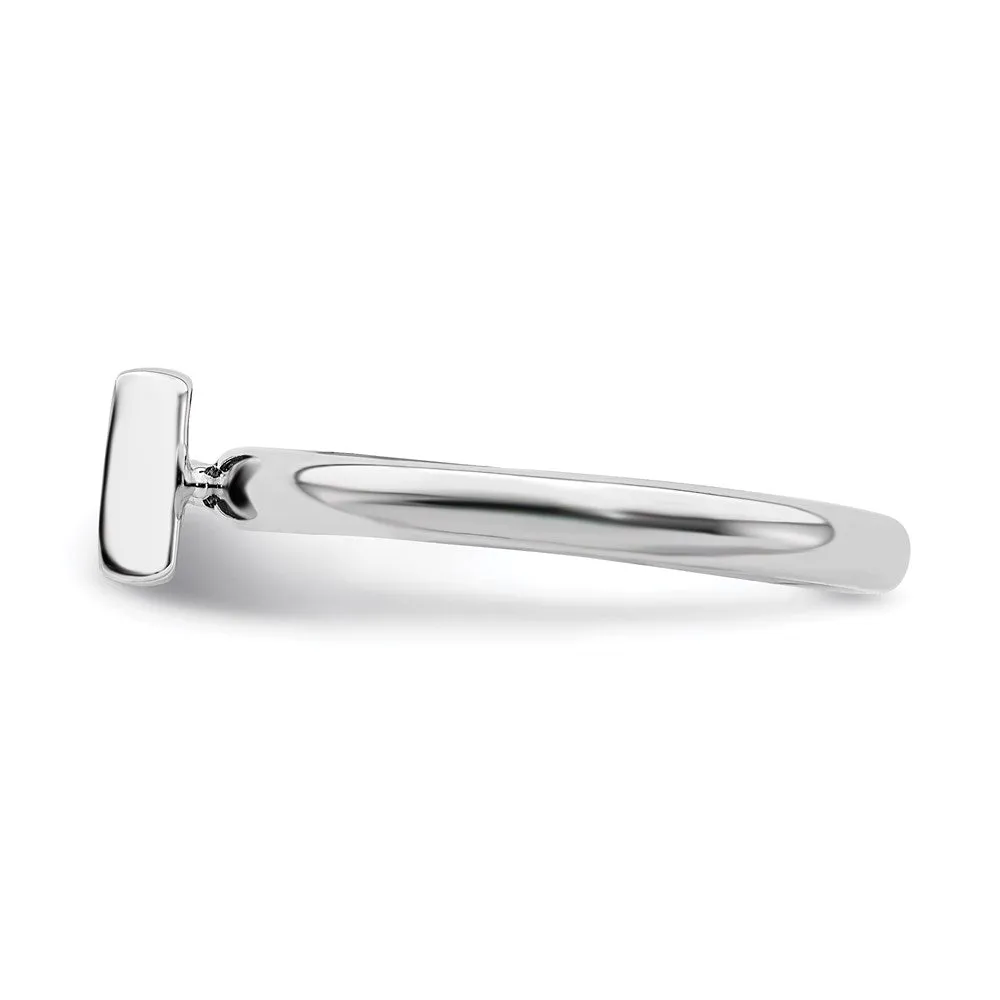 Stackable Expressions Jewelry Sterling Silver Stackable Expressions White Topaz Ring | QSK2115