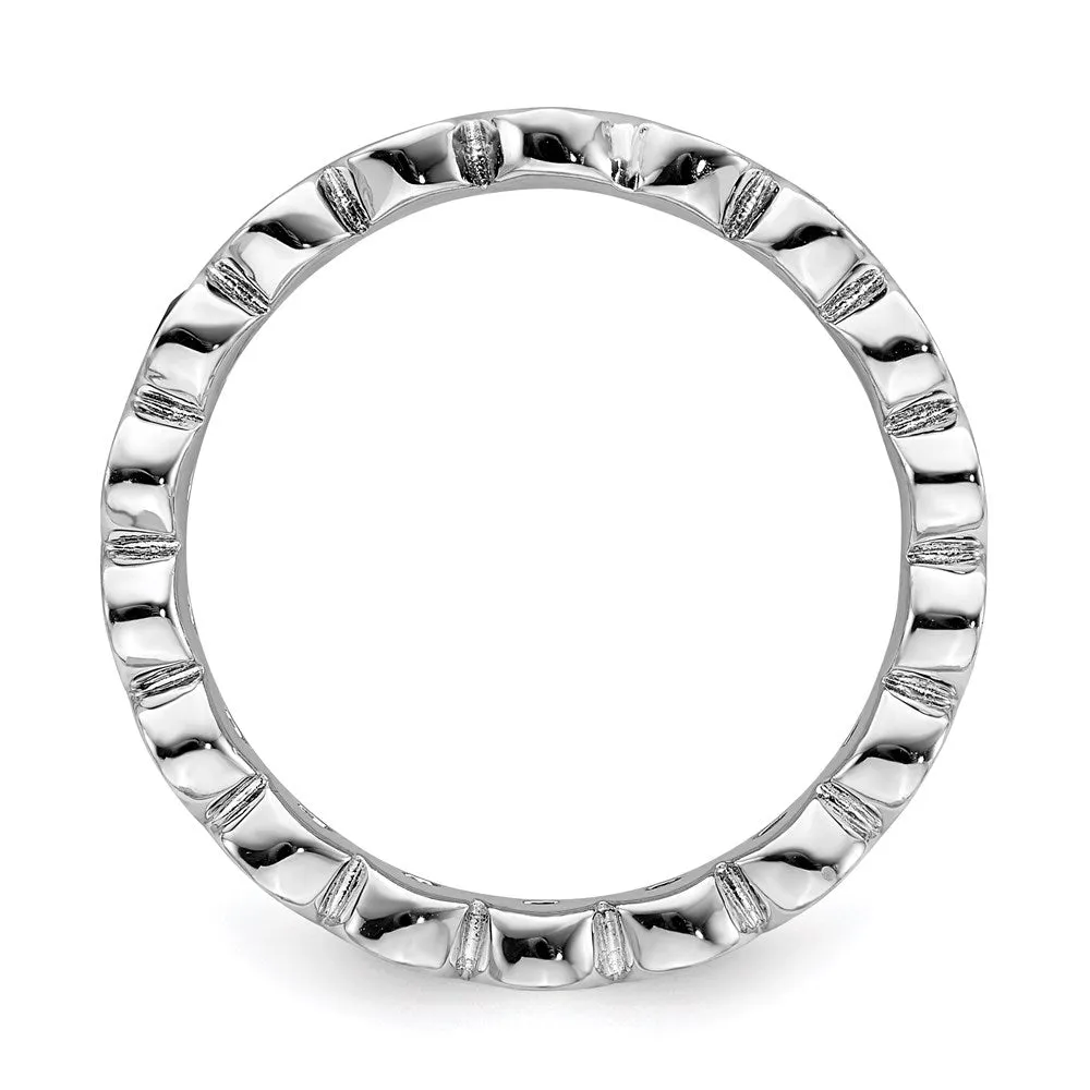 Stackable Expressions Jewelry Sterling Silver Stackable Expressions White Topaz Ring | QSK389