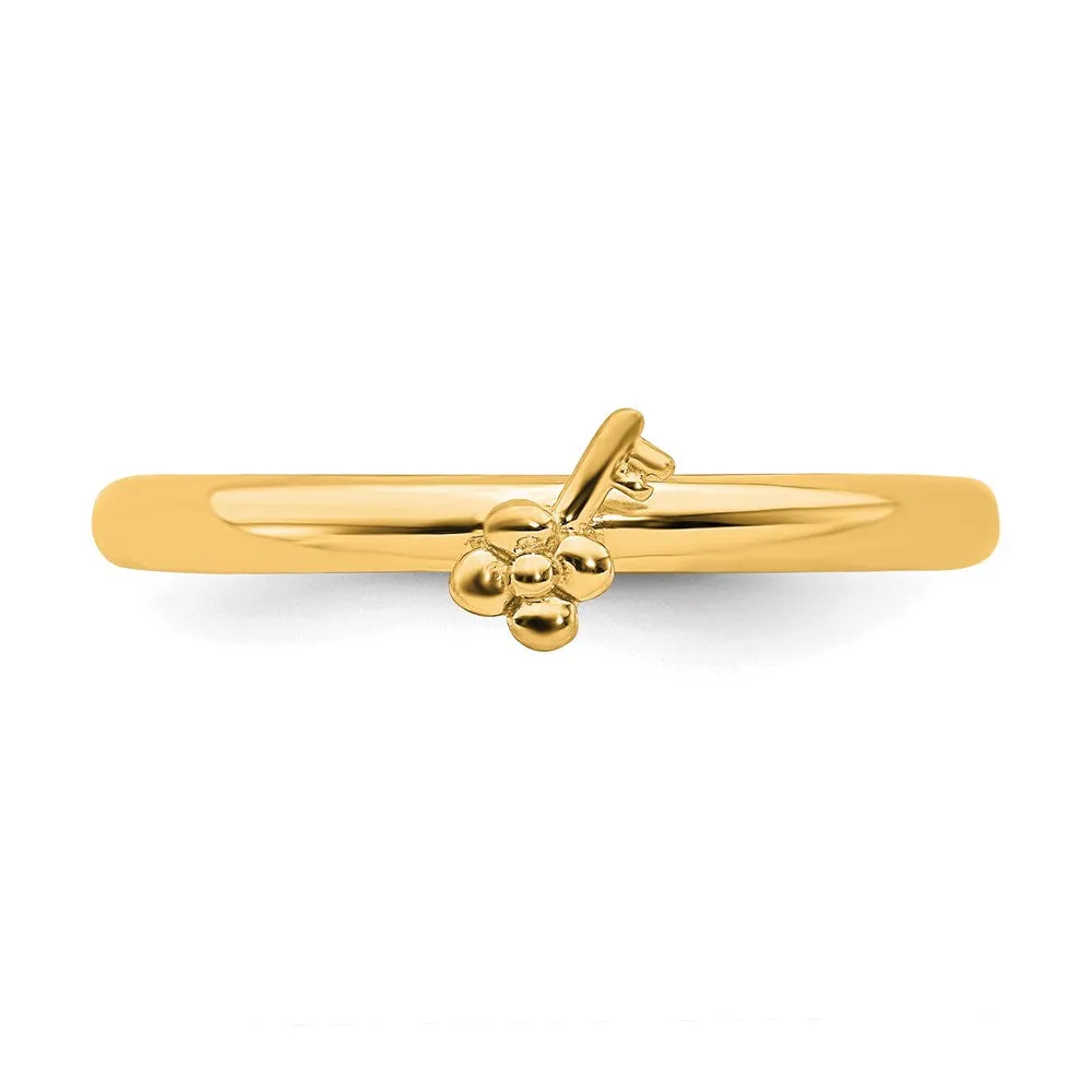 Stackable Expressions Jewelry Sterling Silver Stackable Expressions Yellow-plated Key Ring | QSK1962