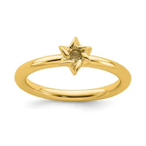 Stackable Expressions Jewelry Sterling Silver Stackable Expressions Yellow-plated Star of David Ring | QSK1949
