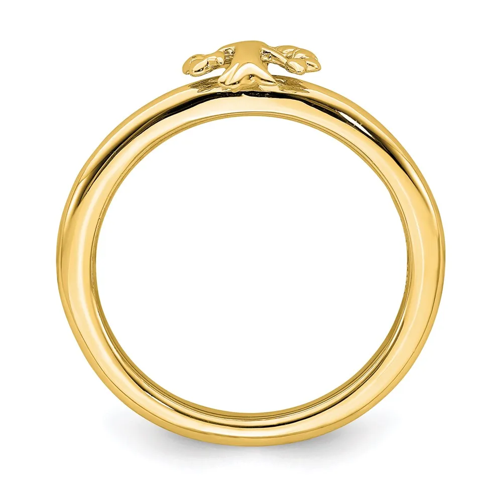 Stackable Expressions Jewelry Sterling Silver Stackable Expressions Yellow-plated Tree Ring | QSK1976