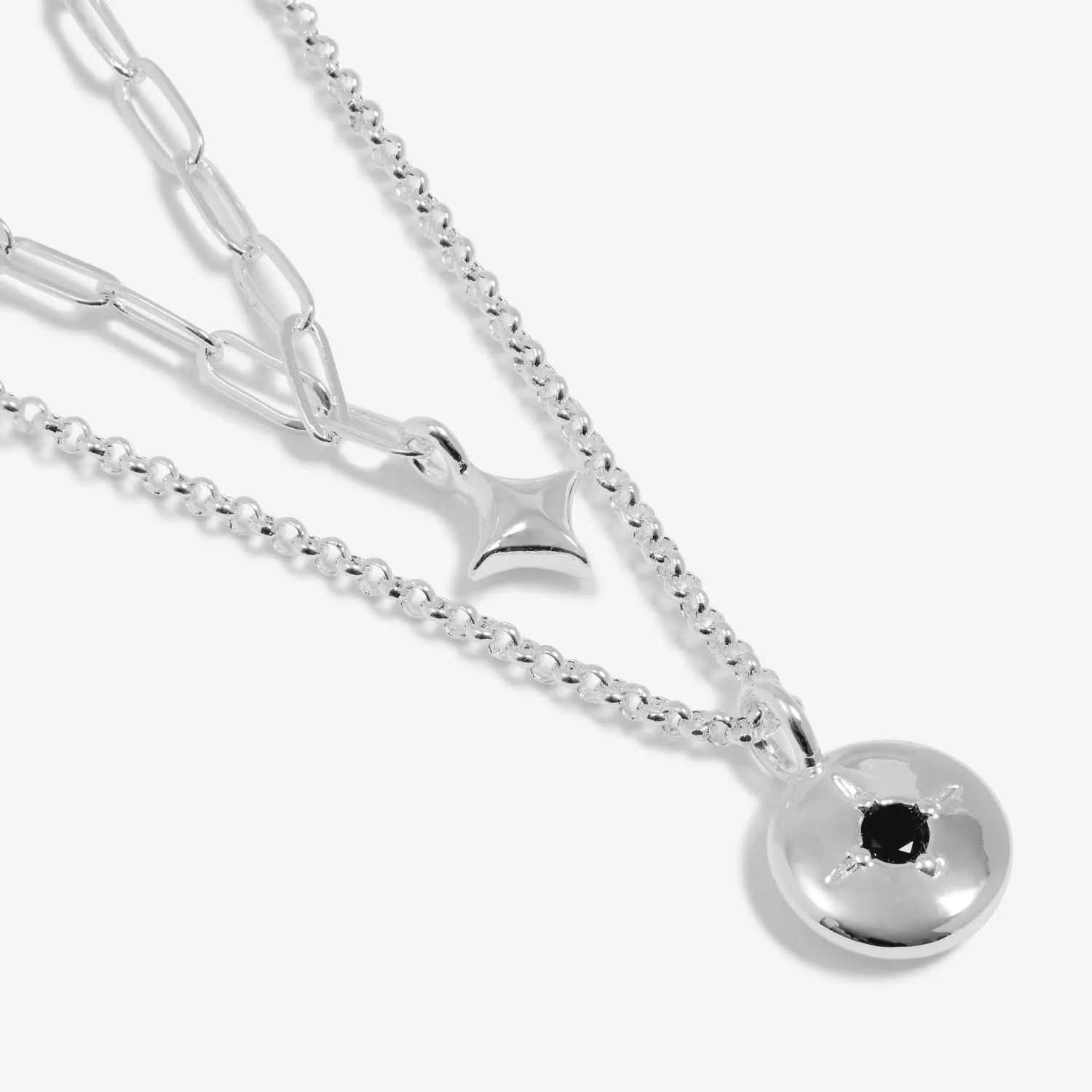 Stacks Of Style Silver Gem Silver Plated Necklace 7824 Joma Jewellery