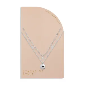 Stacks Of Style Silver Gem Silver Plated Necklace 7824 Joma Jewellery