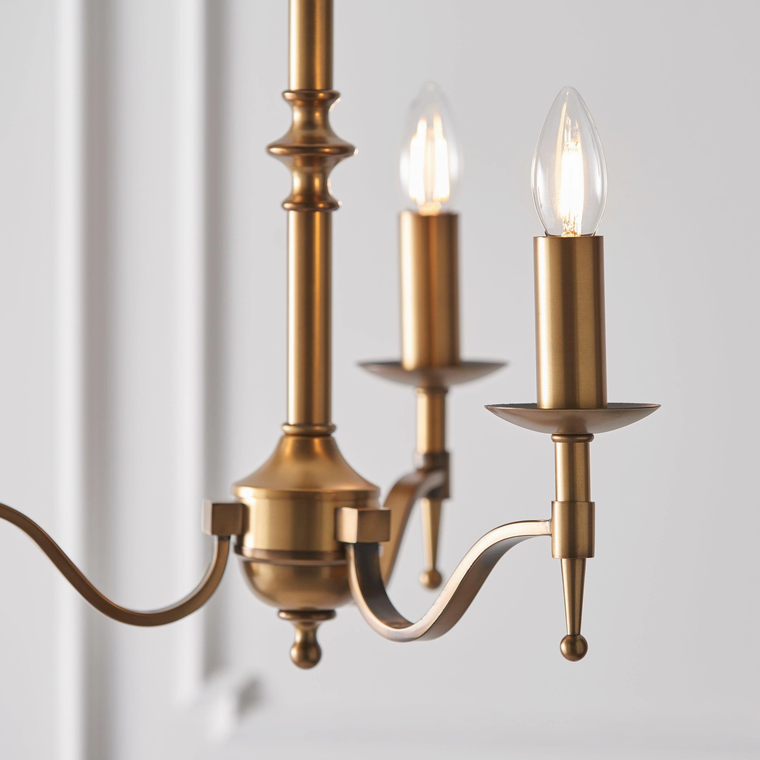 Stanford 3 Light Antique Brass Finish Chandelier