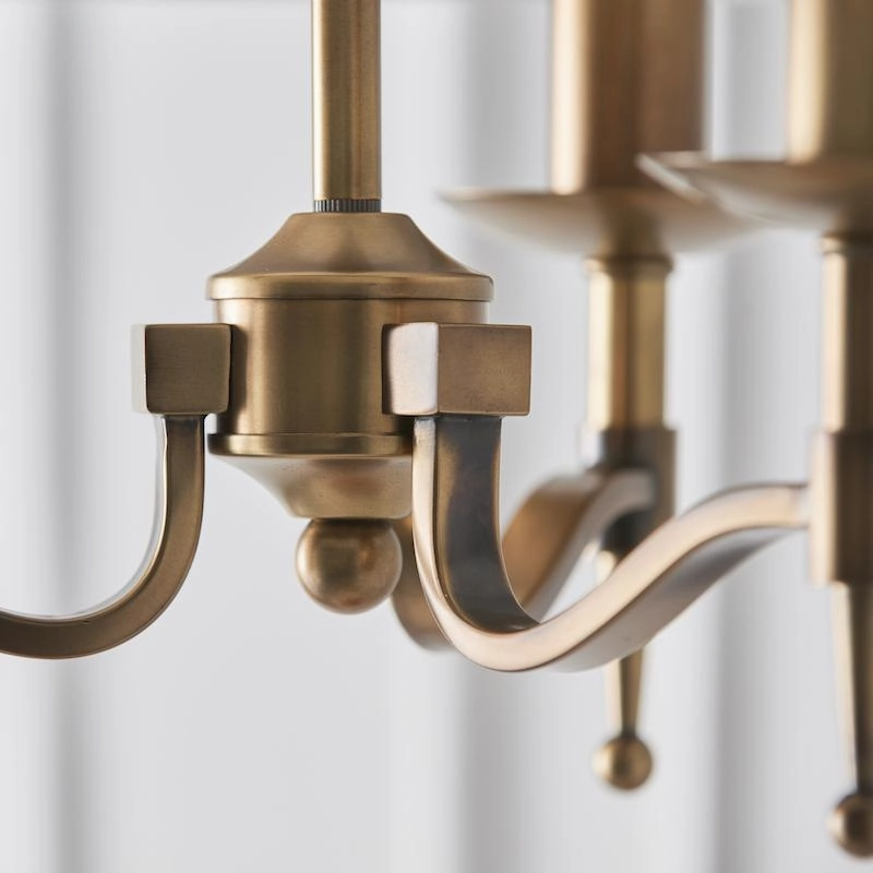 Stanford 3 Light Antique Brass Finish Chandelier
