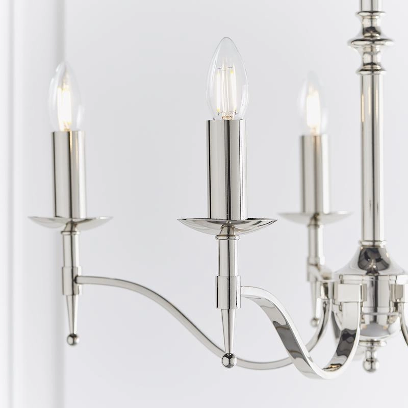 Stanford 5 Light Polished Nickel Finish Chandelier