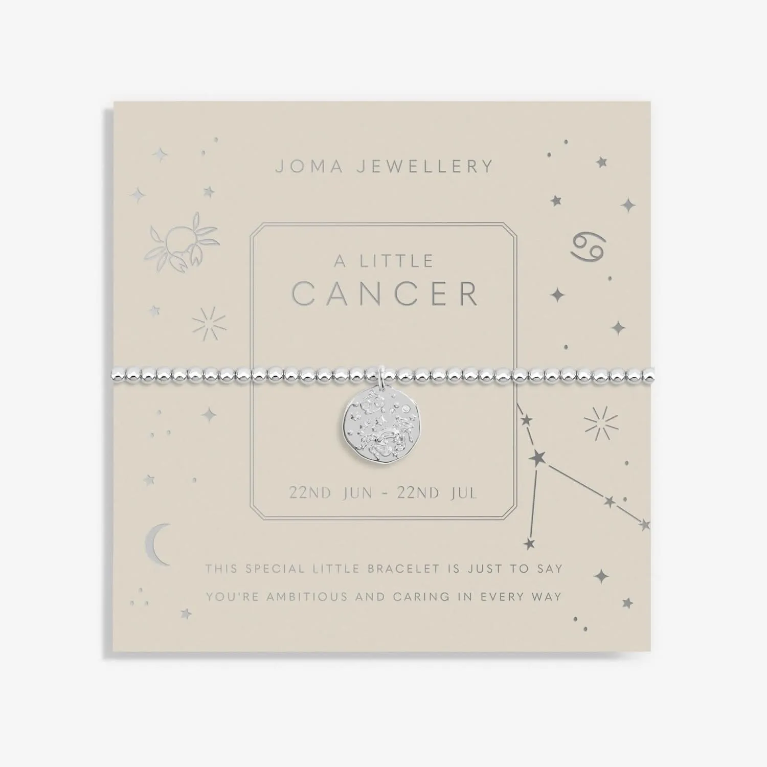 Star Sign A Little Cancer Silver Plated Bracelet 7446 Joma Jewellery