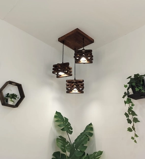 Star Brown Cluster Hanging Lamp (BULB NOT INCLUDED) contemporary ceiling fixture