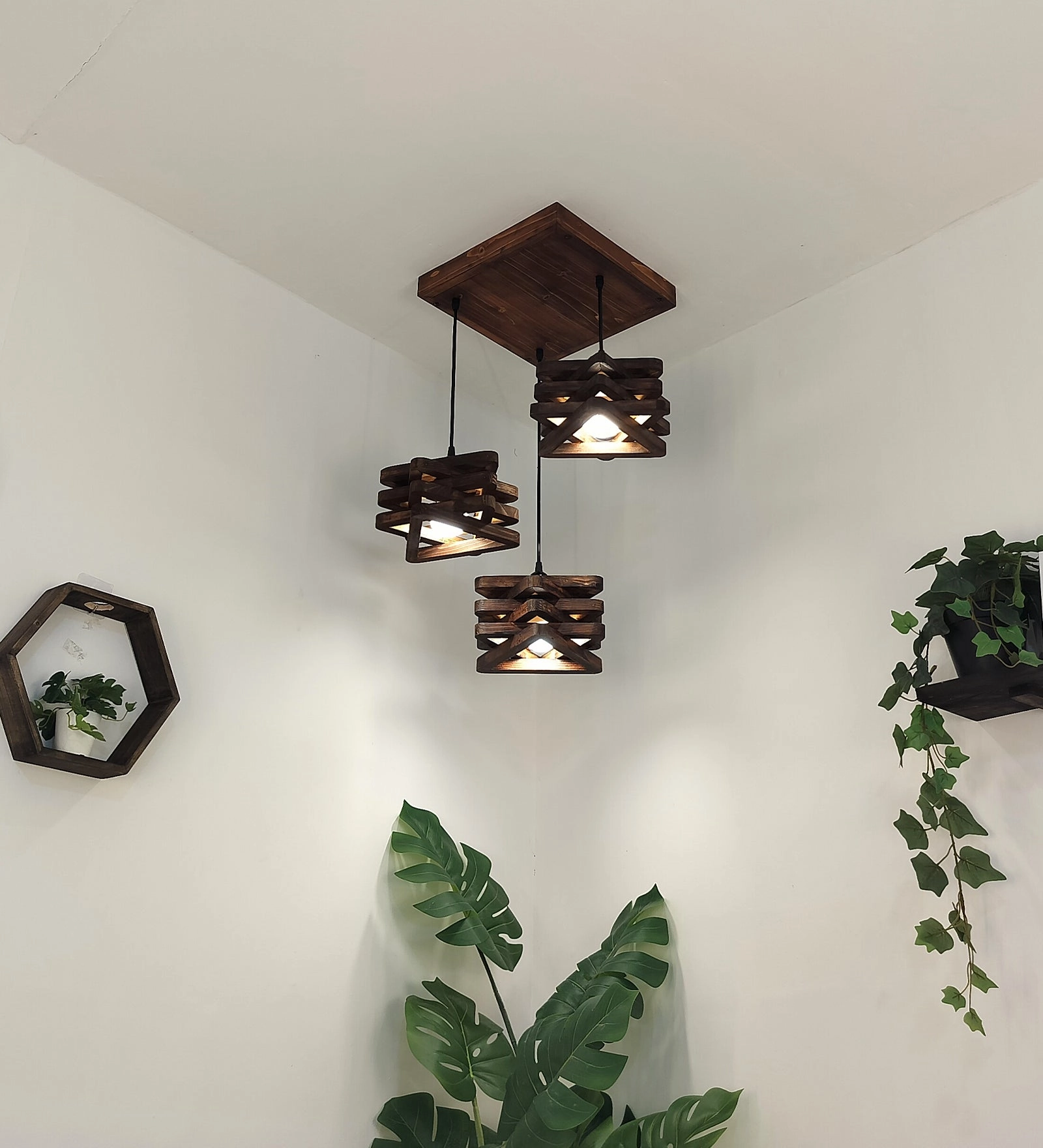 Star Brown Cluster Hanging Lamp (BULB NOT INCLUDED) contemporary ceiling fixture