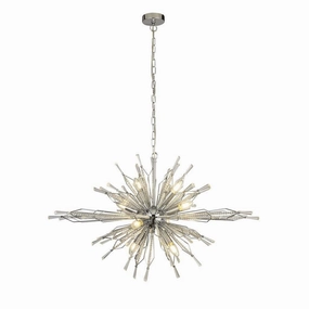 Starburst 8 Light Chrome & Crystal Glass Ceiling Pendant minimalist ceiling light