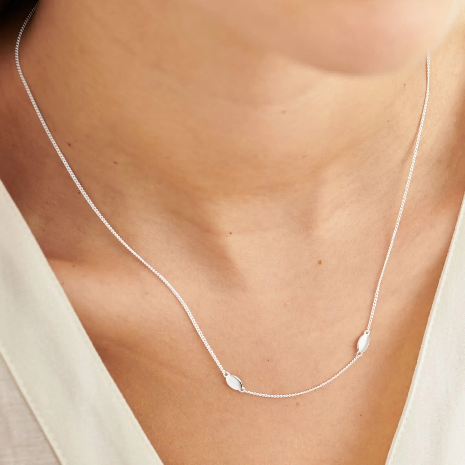 Sterling Silver Double Oval Necklace JJS0135 Joma Jewellery