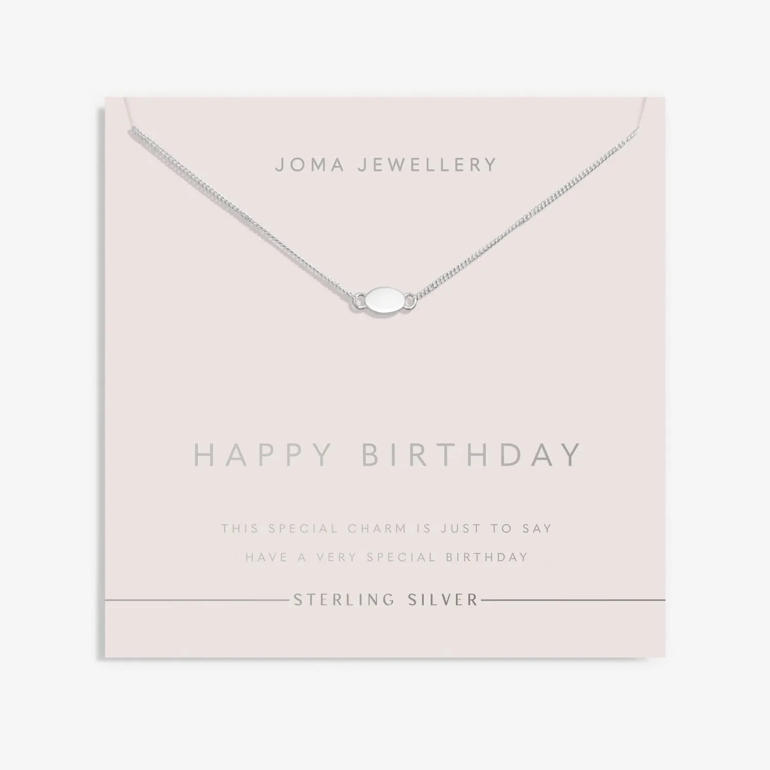 Sterling Silver Oval Necklace JJS0134 Joma Jewellery