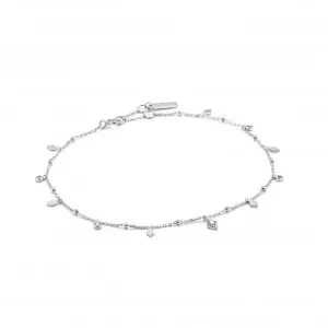 Sterling Silver Rhodium Plated Bohemia Anklet F016-01H Ania Haie Jewellery
