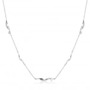 Sterling Silver Rhodium Plated Helix 15" Necklace N012-02H Ania Haie Jewellery
