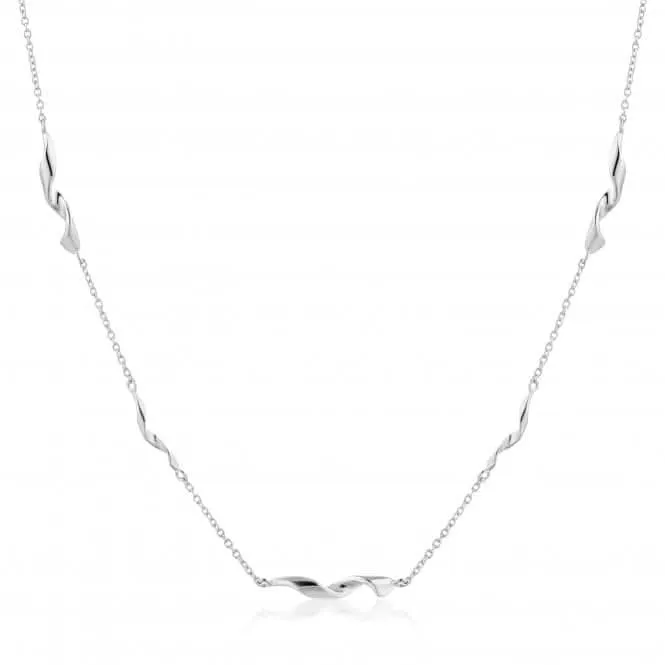 Sterling Silver Rhodium Plated Helix 15" Necklace N012-02H Ania Haie Jewellery