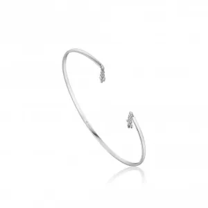 Sterling Silver Rhodium Plated Tassel Drop Bangle B013-01H Ania Haie Jewellery