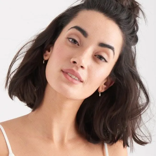 Sterling Silver Shiny Gold Plated Glow Huggie Hoop Earrings E018-09G Ania Haie Jewellery