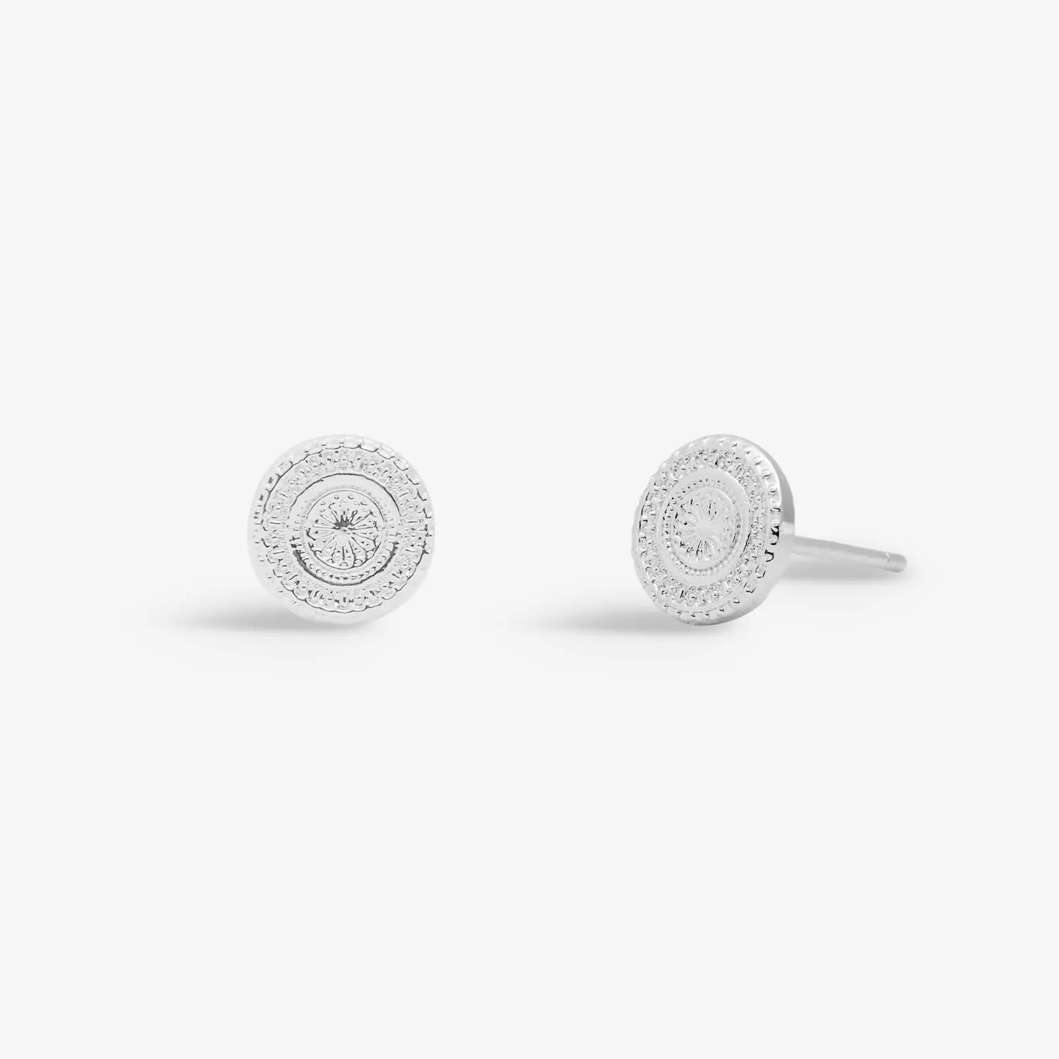 Style Stories Coin Stud Silver Plated Earrings 7734 Joma Jewellery