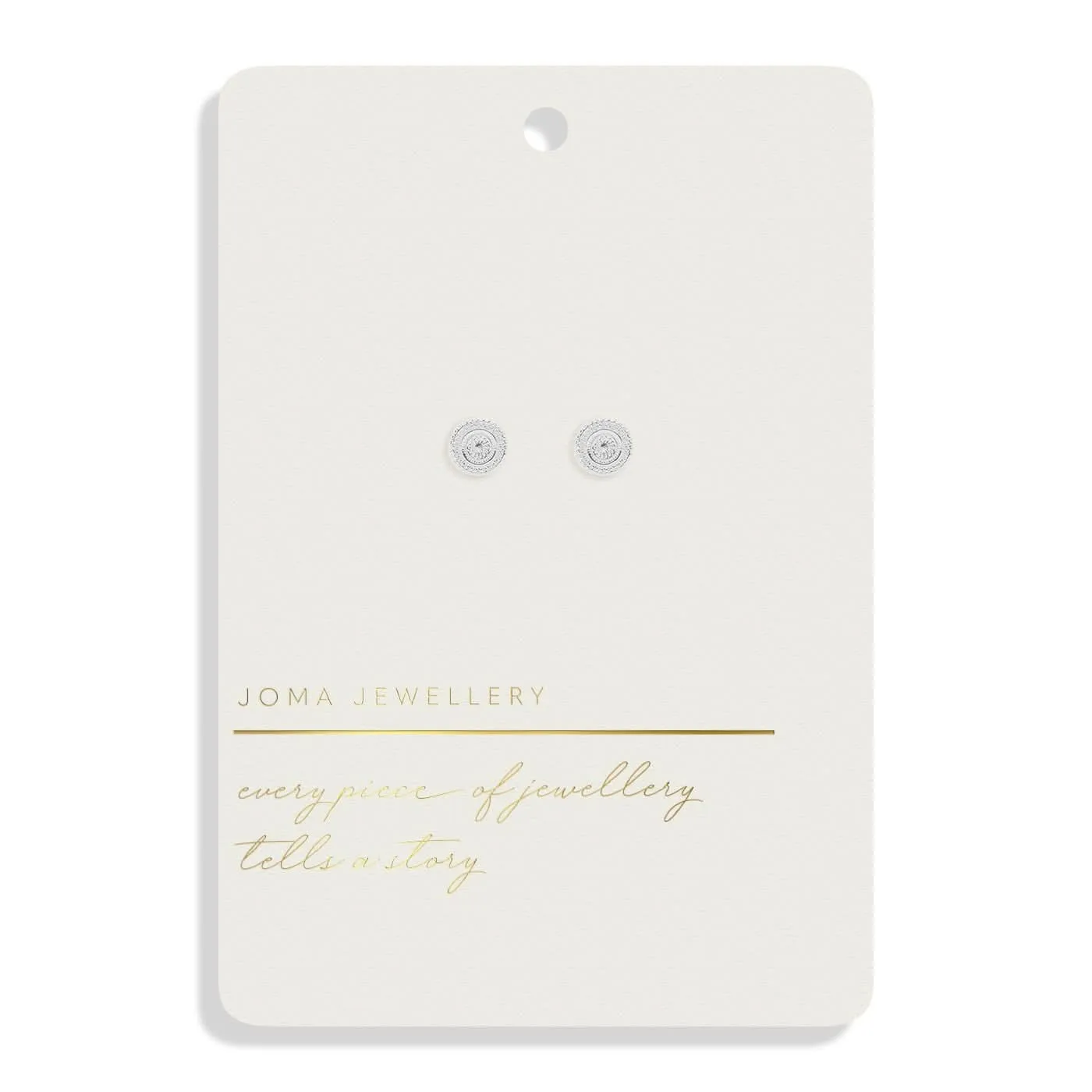 Style Stories Coin Stud Silver Plated Earrings 7734 Joma Jewellery