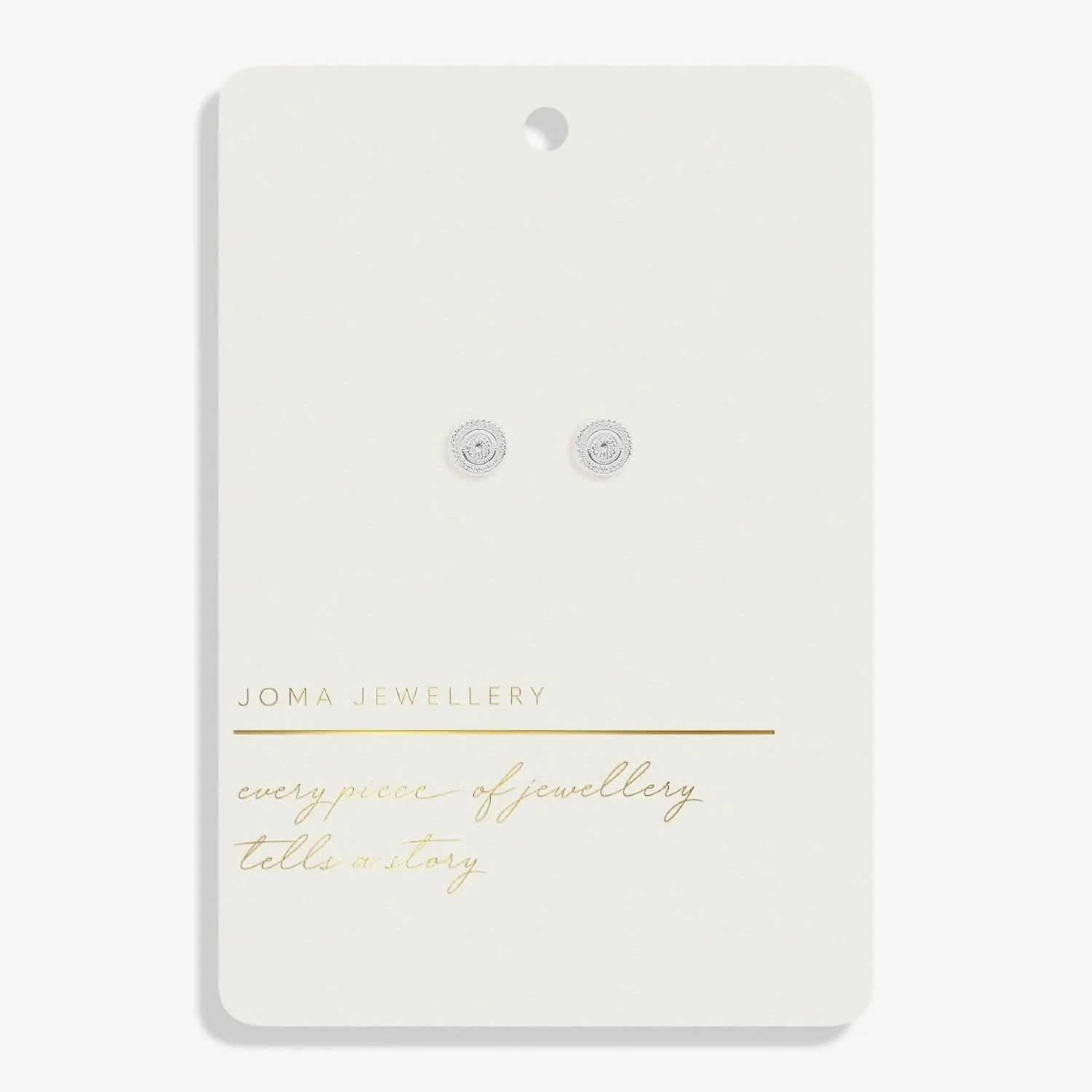 Style Stories Coin Stud Silver Plated Earrings 7734 Joma Jewellery