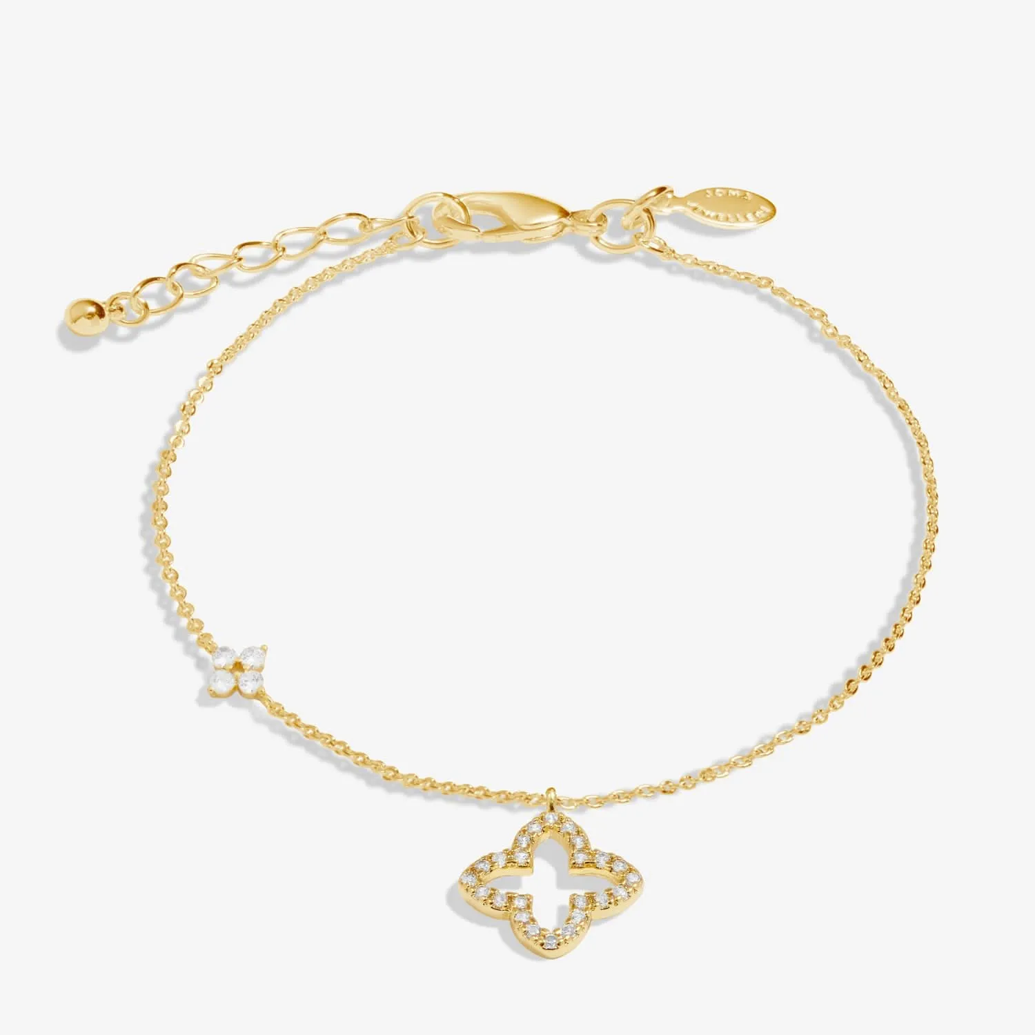 Style Stories Pave Clover Gold Plated Bracelet 7725 Joma Jewellery