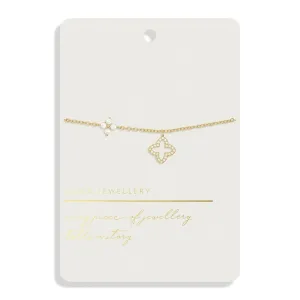 Style Stories Pave Clover Gold Plated Bracelet 7725 Joma Jewellery