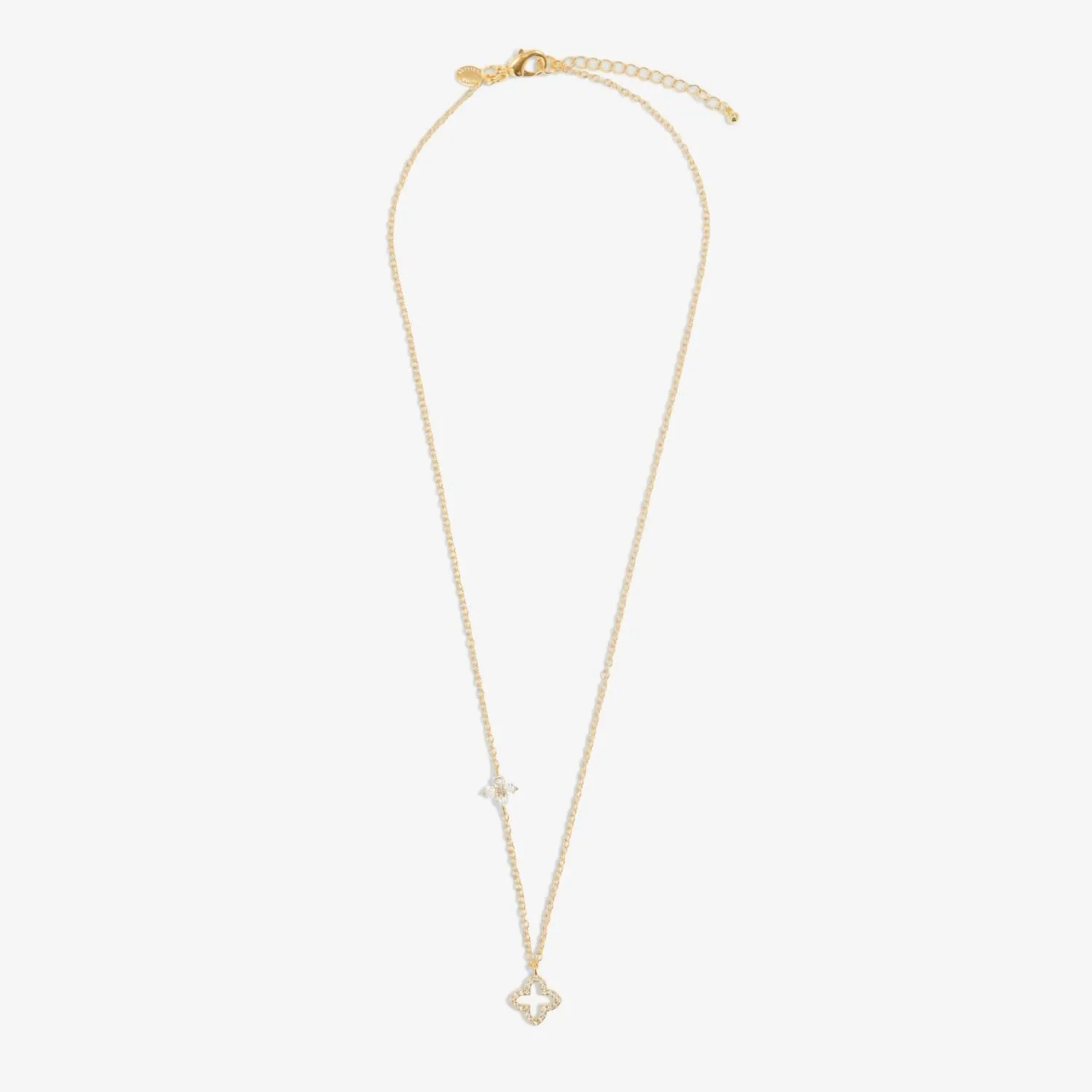 Style Stories Pave Clover Gold Plated Necklace 7724 Joma Jewellery