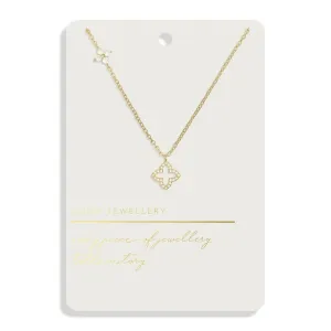 Style Stories Pave Clover Gold Plated Necklace 7724 Joma Jewellery
