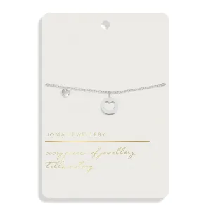 Style Stories Pave Edge Heart Silver Plated Bracelet 7719 Joma Jewellery
