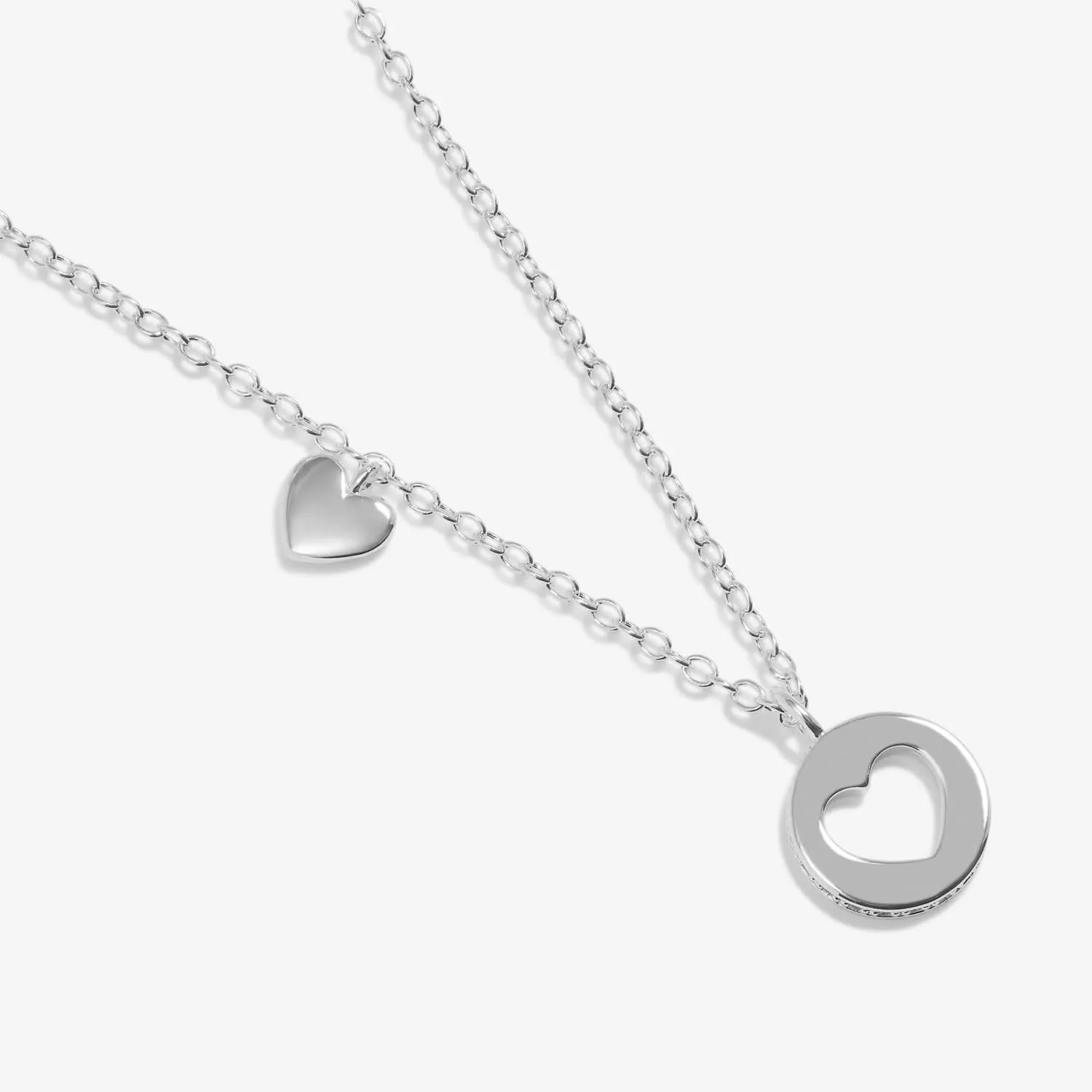 Style Stories Pave Edge Heart Silver Plated Necklace 7718 Joma Jewellery