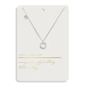 Style Stories Pave Edge Heart Silver Plated Necklace 7718 Joma Jewellery