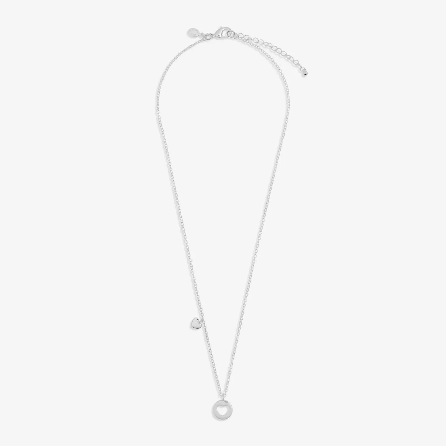 Style Stories Pave Edge Heart Silver Plated Necklace 7718 Joma Jewellery