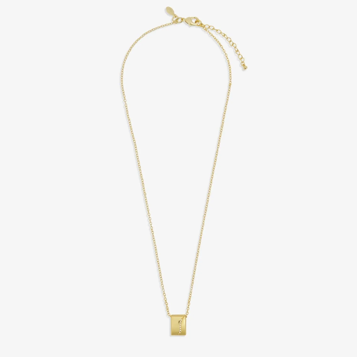 Style Stories Pave Tag Gold Plated Necklace 7728 Joma Jewellery