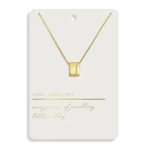 Style Stories Pave Tag Gold Plated Necklace 7728 Joma Jewellery