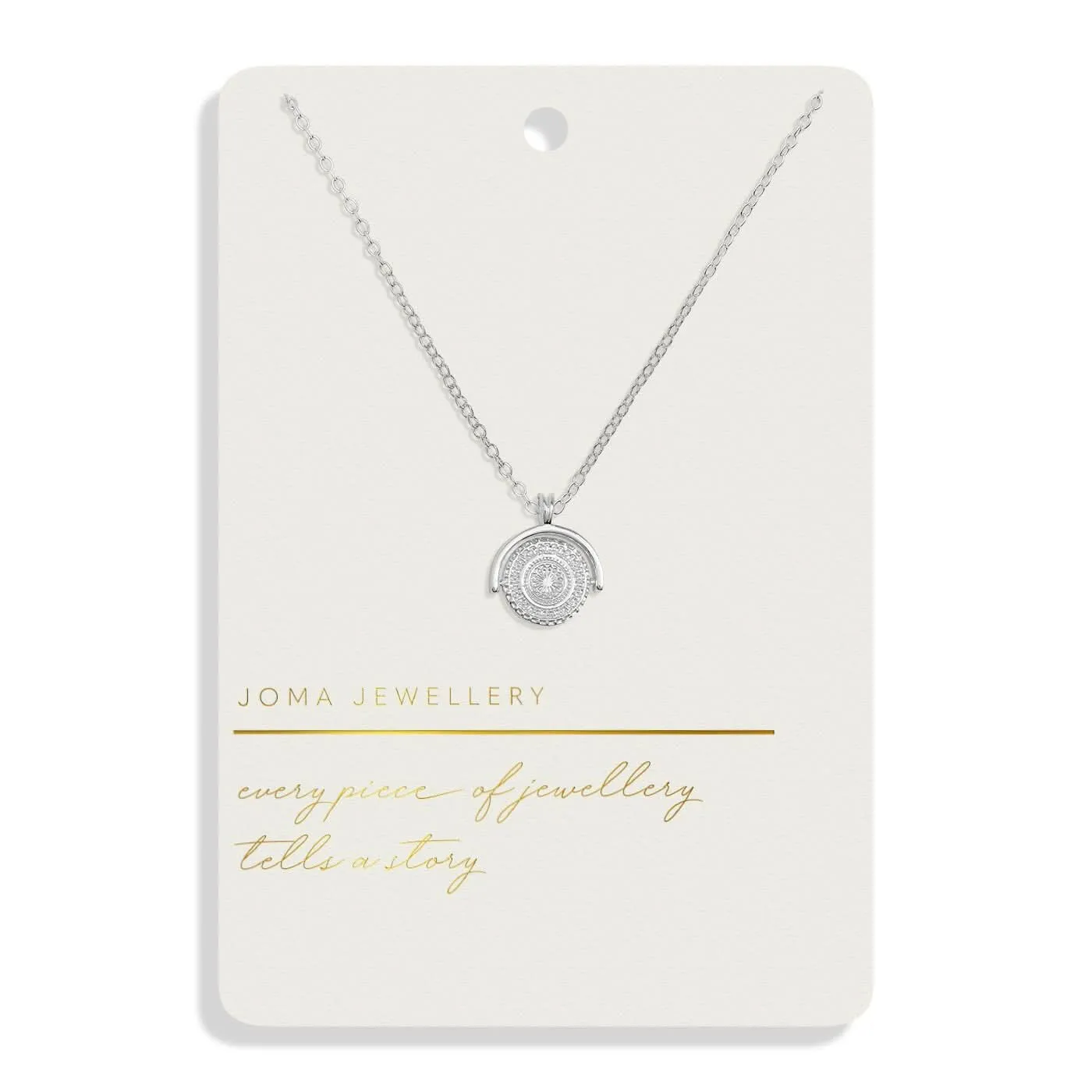Style Stories Spinning Coin Silver Plated Necklace 7722 Joma Jewellery