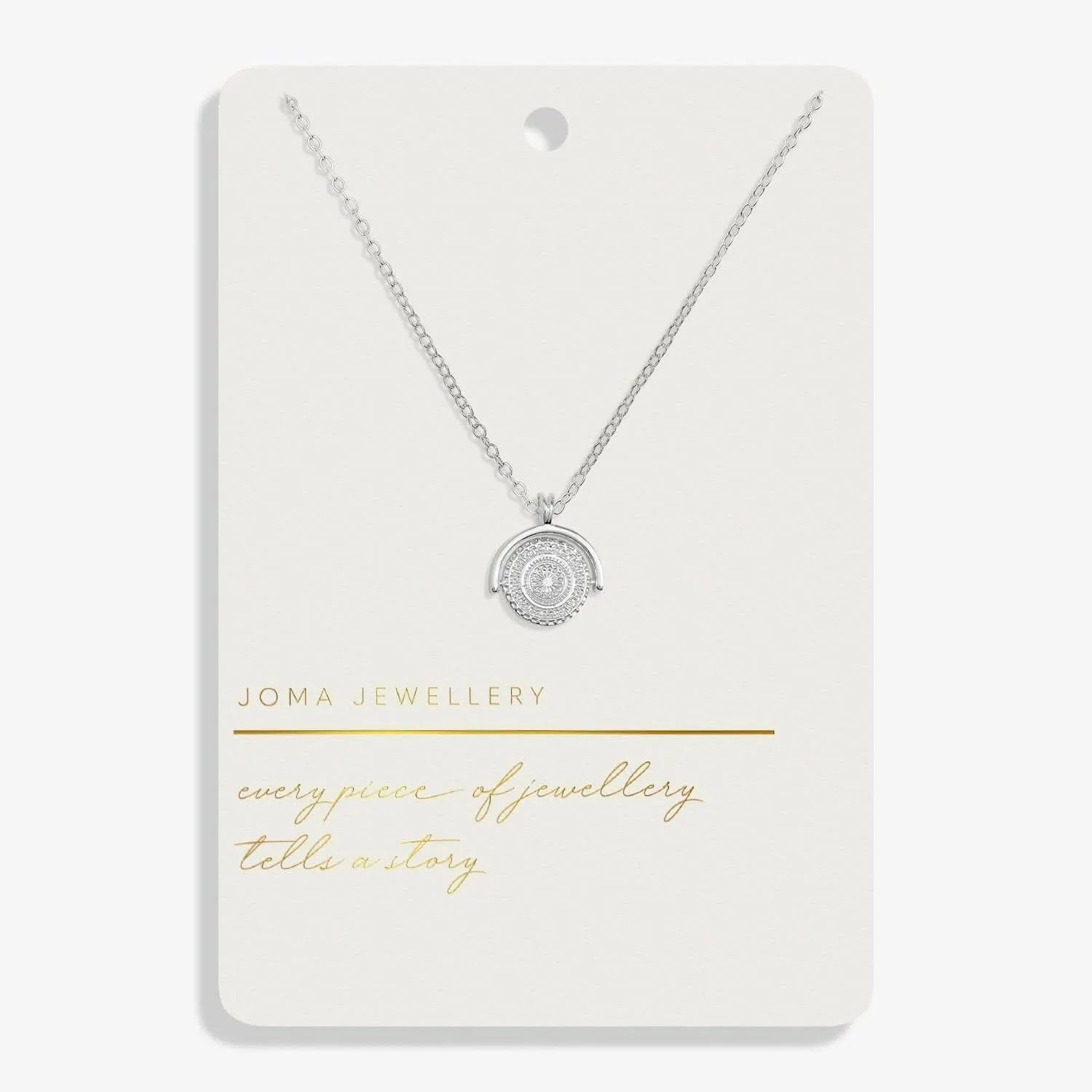 Style Stories Spinning Coin Silver Plated Necklace 7722 Joma Jewellery